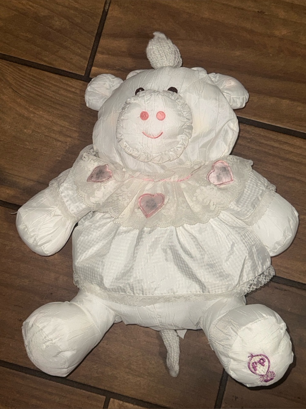 Vintage  1986 Fisher-Price Puffalump White Cow (Model #8001)